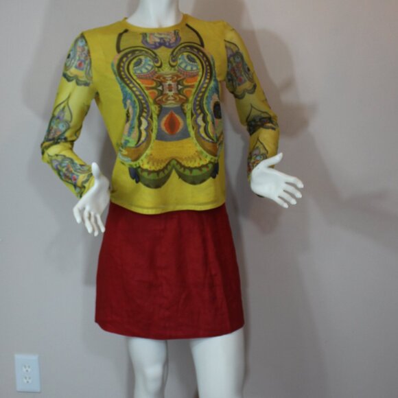Desigual Christian Lacroix Designed top, Sheer, Mesh, Size EU - XL US M/L - Picture 1 of 7
